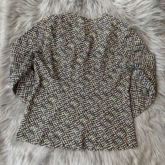 Cabi Jacket Sz Small geometric print moto womens zip up denim Colorful Casual - Picture 6 of 9